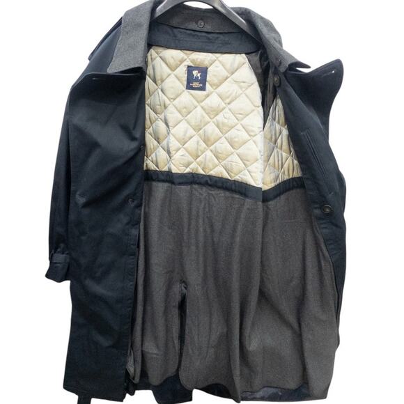 Hart Schaffner Marx Men's Trench Coat 48R Double Breasted Removable Lining - Picture 5 of 10